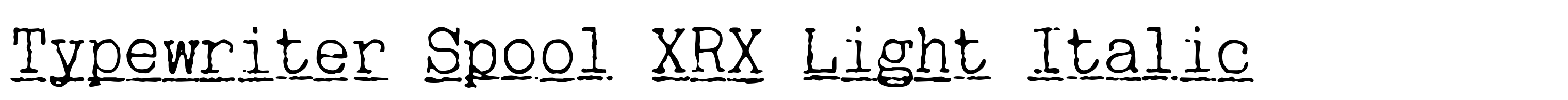 Typewriter Spool XRX Light Italic